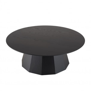 DALY - Table basse ronde noire 90x90cm