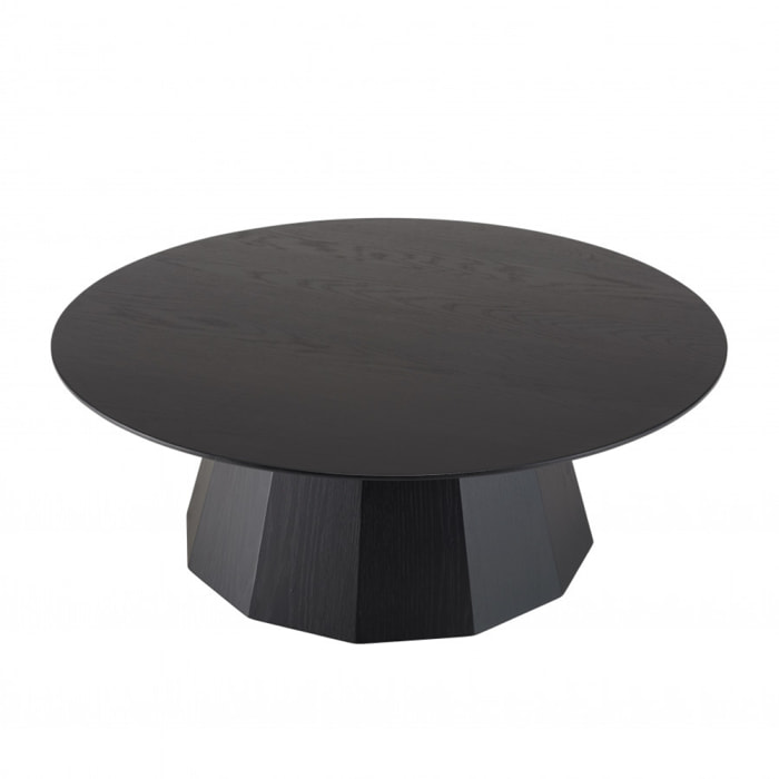 DALY - Table basse ronde noire 90x90cm