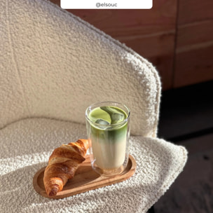 Chaise effet laine bouclette blanche et pieds en métal - Toscane