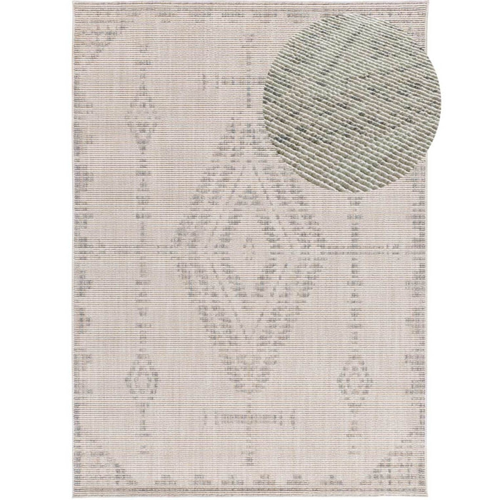 ELEMENT Alfombra en estilo étnico con relieve de color beige, varias medidas disponibles.