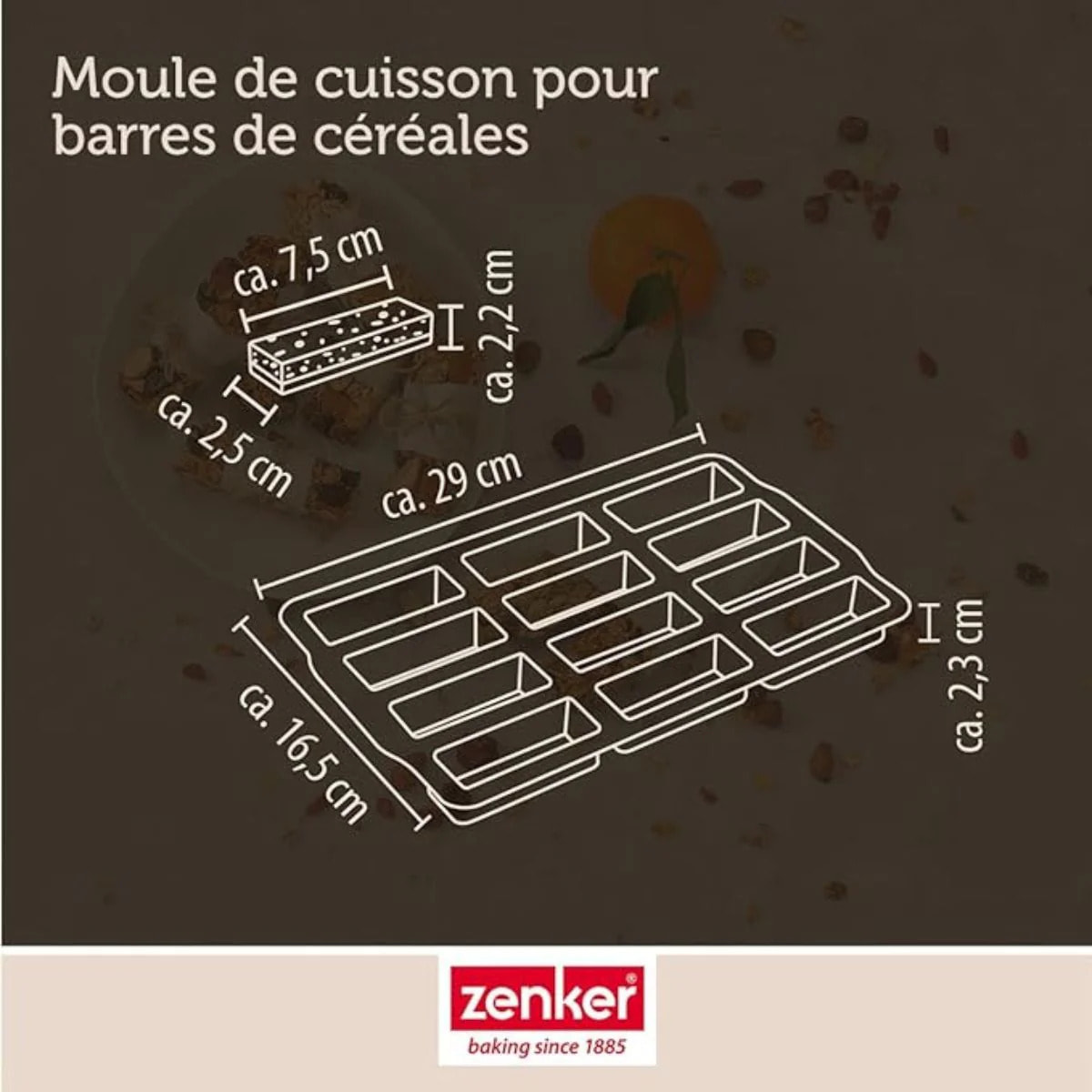 Set comprenant 1 Moule Silicone, 1 spatule Zenker, 2 bols à mixer en inox Fackelmann