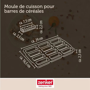 Set comprenant 1 Moule Silicone, 1 spatule Zenker, 2 bols à mixer en inox Fackelmann