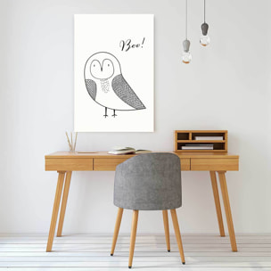 Tableau dessin hibou boo Toile imprimée