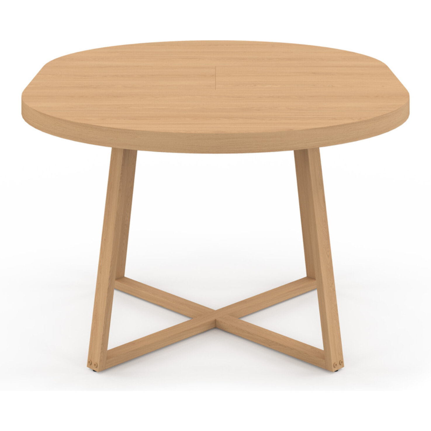 Table repas Sana plateau extensible 110-150 rond et pieds bois