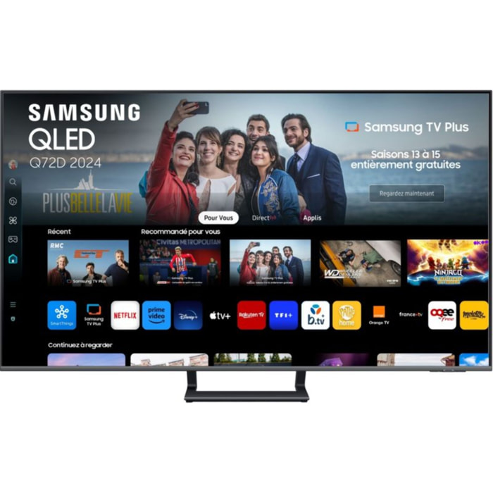 TV QLED SAMSUNG TQ55Q72D 4K UHD AI Smart TV 2024