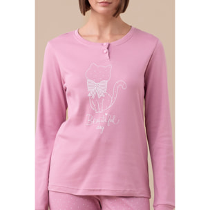 Pigiama donna invernale in caldo cotone articolo pois. Noidinotte