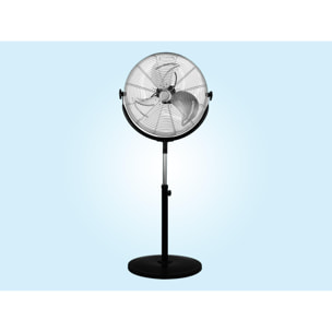 Ventilador industrial de pie en aluminio 120W con altura regulable VENTY IND 120F PURLINE