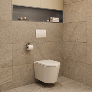 Pack Bati-support Geberit 112cm + Cuvette Swiss Aqua Technologies sans bride + Plaque blanche (SATrimlessGeb3)