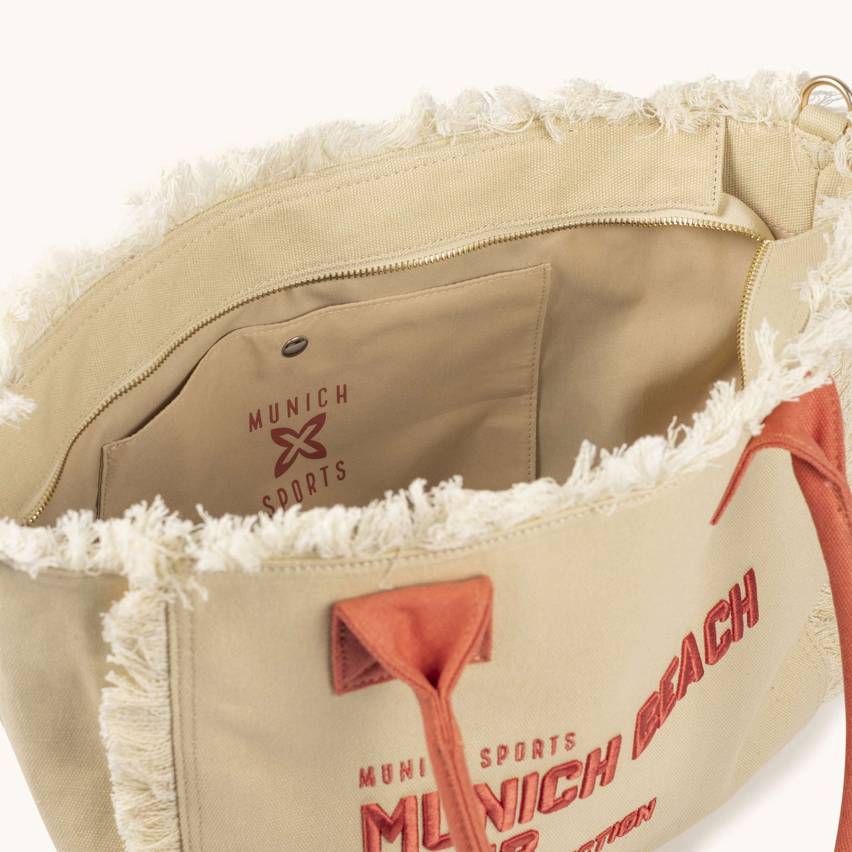 Bolso Shopper Color Arena de Algodón Reciclado con Flecos SCUBA SAND SHOPPER