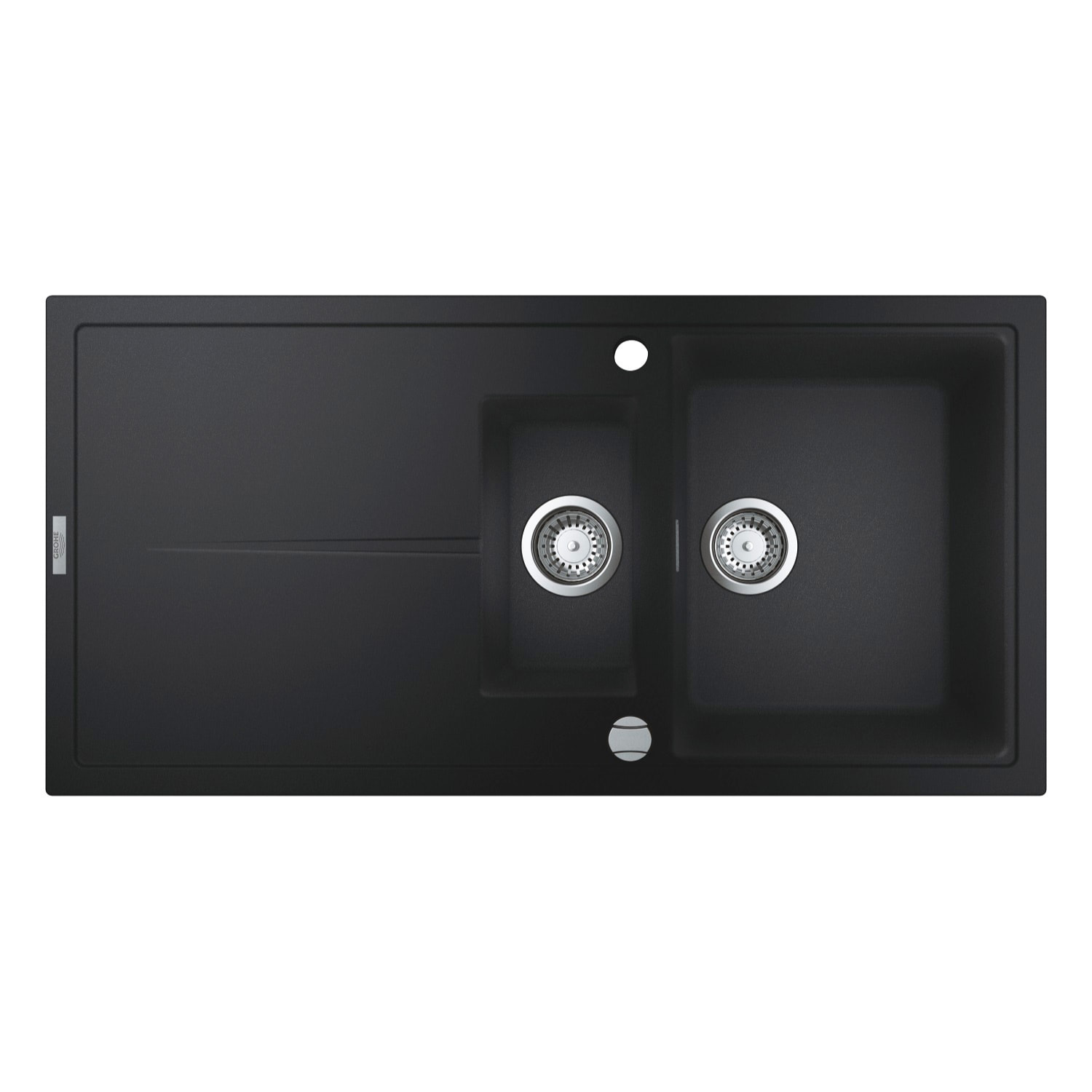 GROHE Évier 1 bac avec saucier et égouttoir K400 - noir granite - 100 x 50 cm