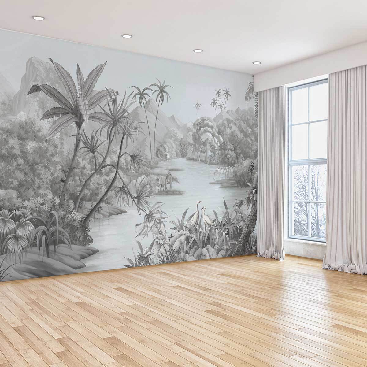 Papier peint jungle Intissé