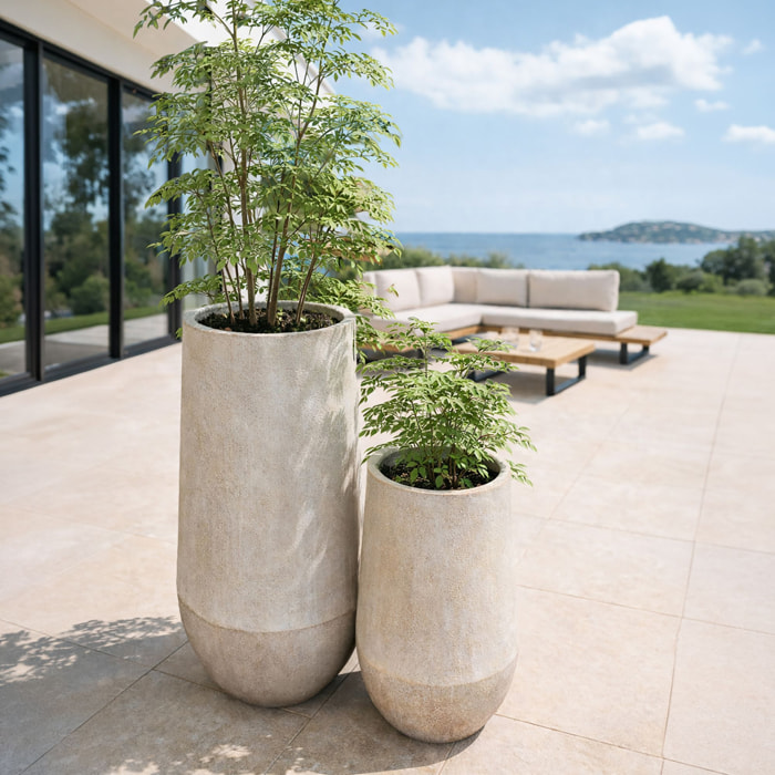 Set de 2 pots en terre d'argile  LAGOS