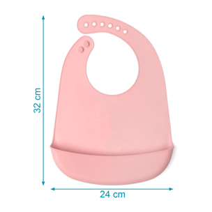 BABERO BLANDITO SILICONA ROSA
