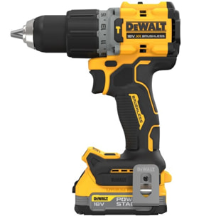 Perceuse visseuse percussion compacte XR brushless - DEWALT - avec 2 batteries 18V 1.7Ah - chargeur - TSTAK- DCD805E2T-QW