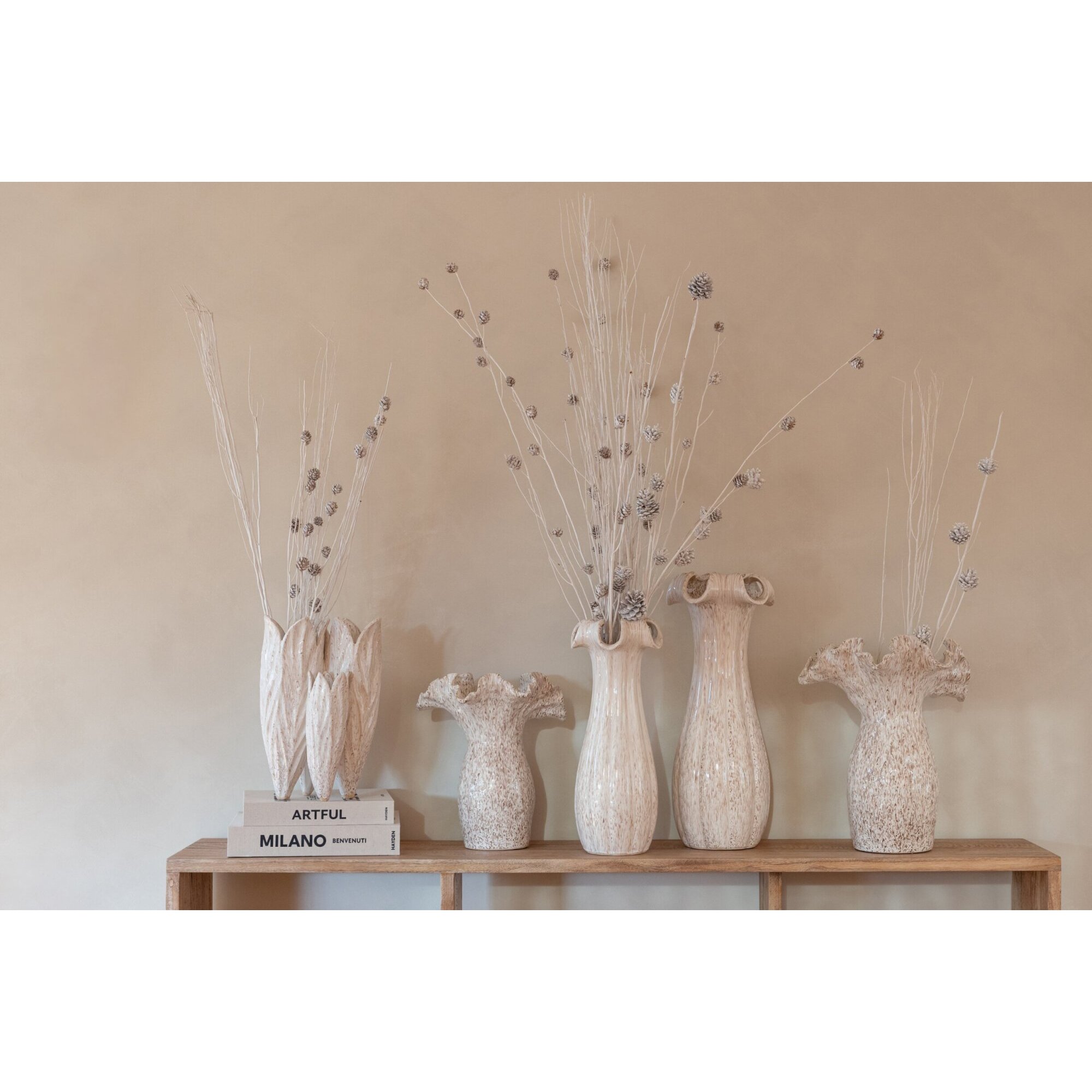 J-Line vase - argile/glace - beige clair - small