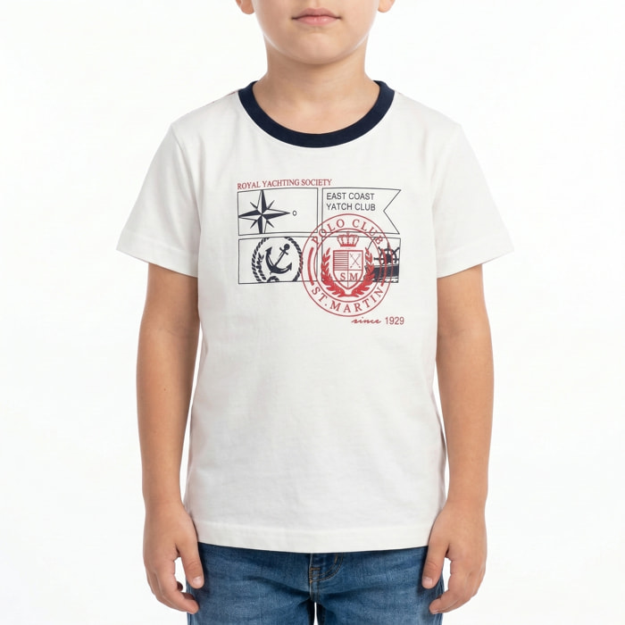 T-shirt maniche corte con logo stampato
