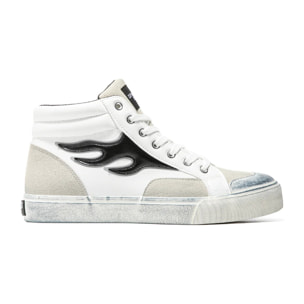 Zapatillas Altas Abotinadas Hombre High Echo Flame en Blanco D.Franklin