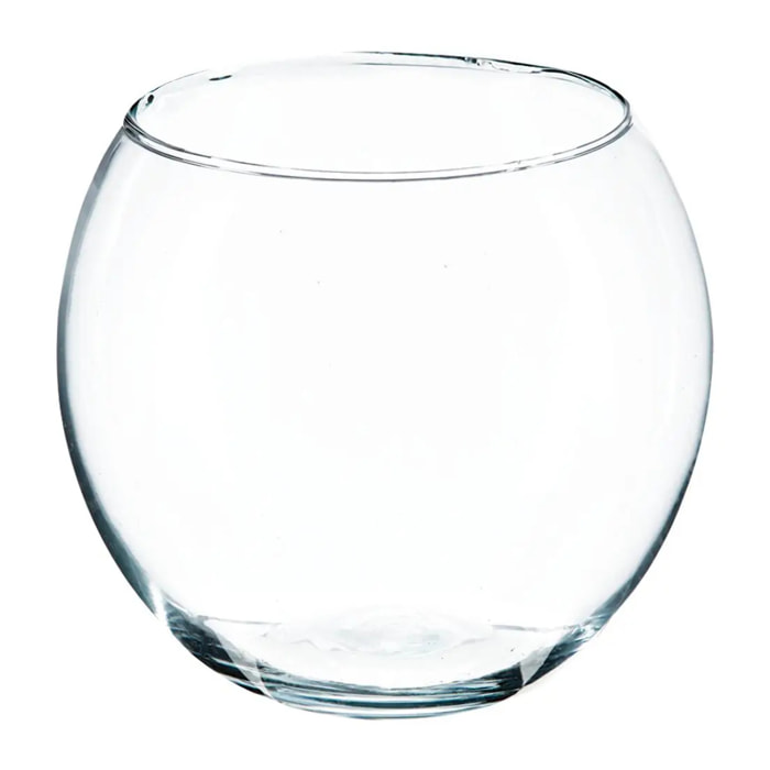 Vase boule verre - transparent - D15 cm