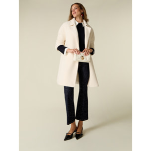 Oltre - Cappotto con chiusura asimmetrica - Bianco
