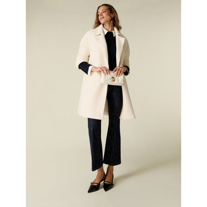Oltre - Cappotto con chiusura asimmetrica - Bianco
