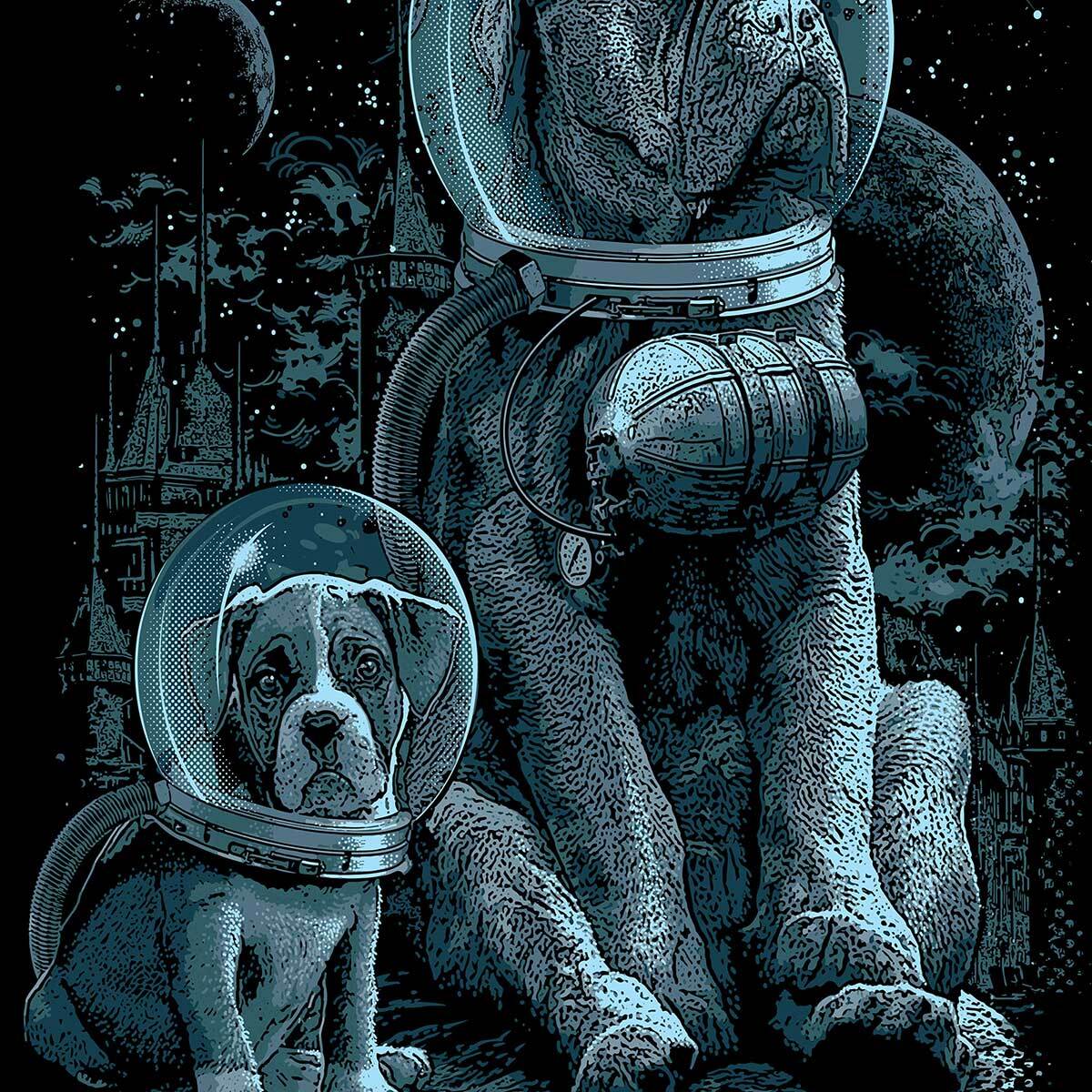 Affiche enfant la maison nous manquait  Affiche + cadre en bois - Noir