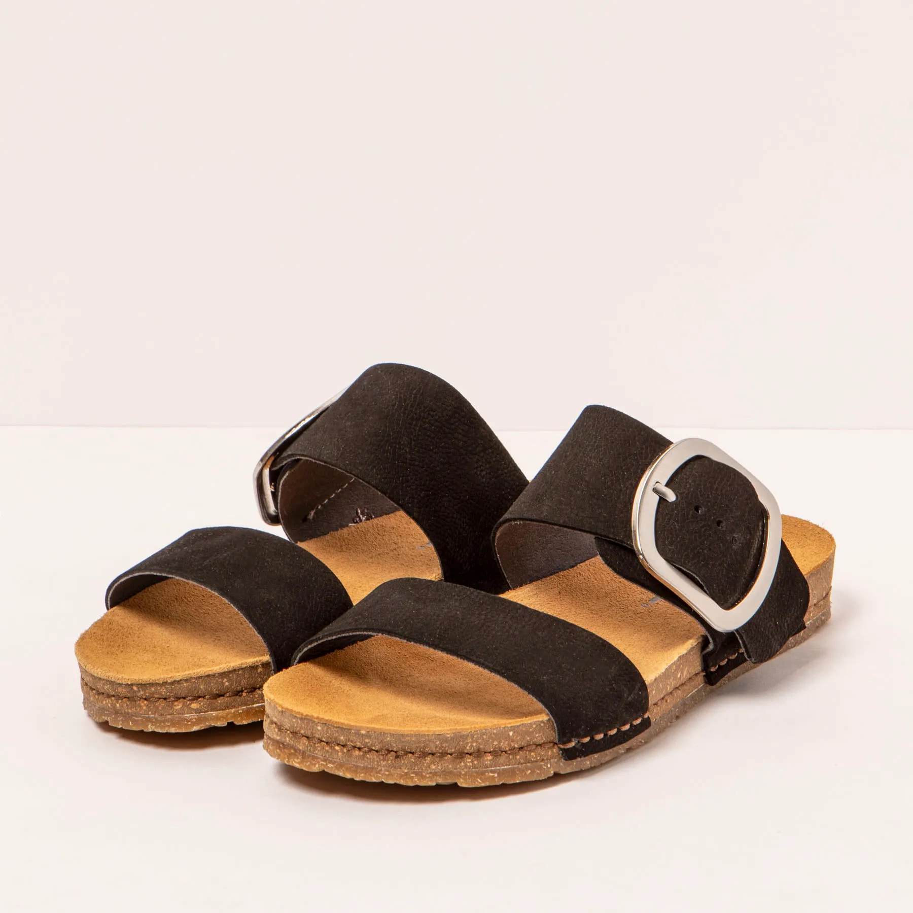 Sandalias 0175 NOBUCK BLACK/ CRETA color Black