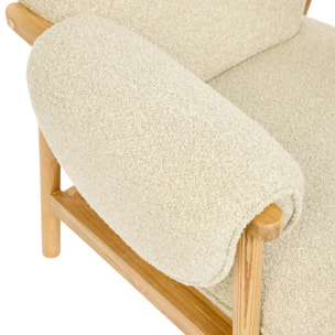 Fauteuil Ikaris en Tissu Beige L86xl80xH83 cm