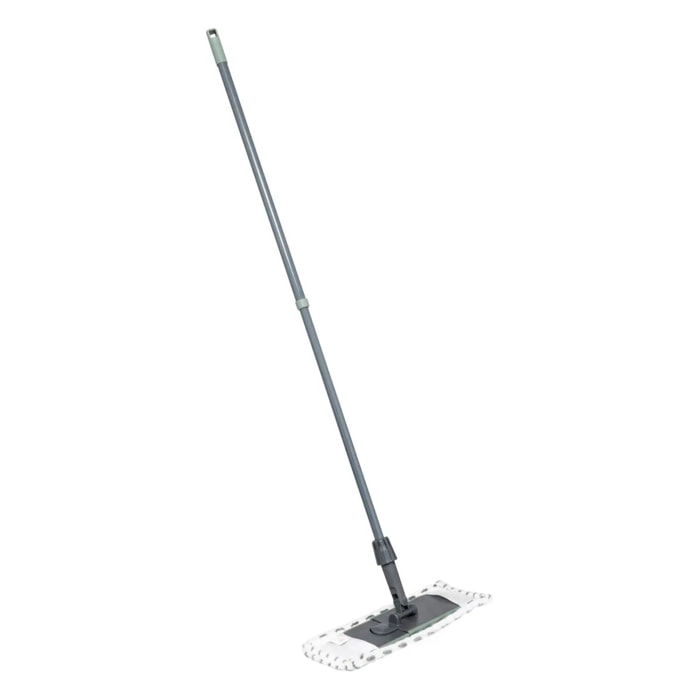 Balai télescopique microfibre gris H120cm