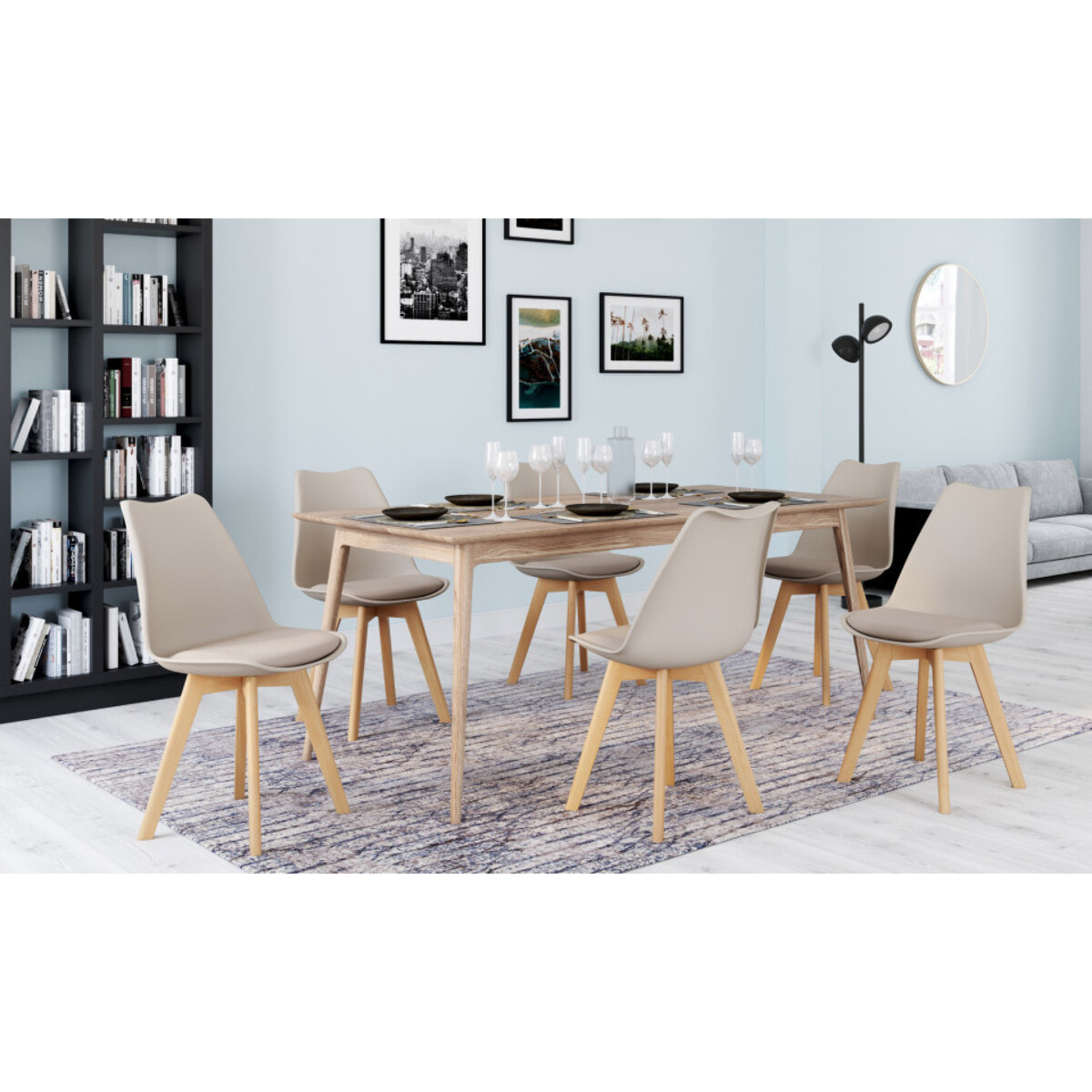 Chaises scandinave Nordia - Beige