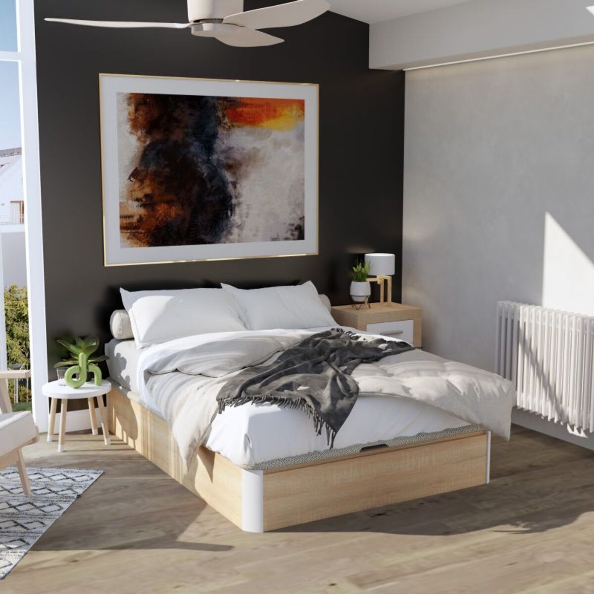 Canapé Luxury 3D Roble - Blanco
