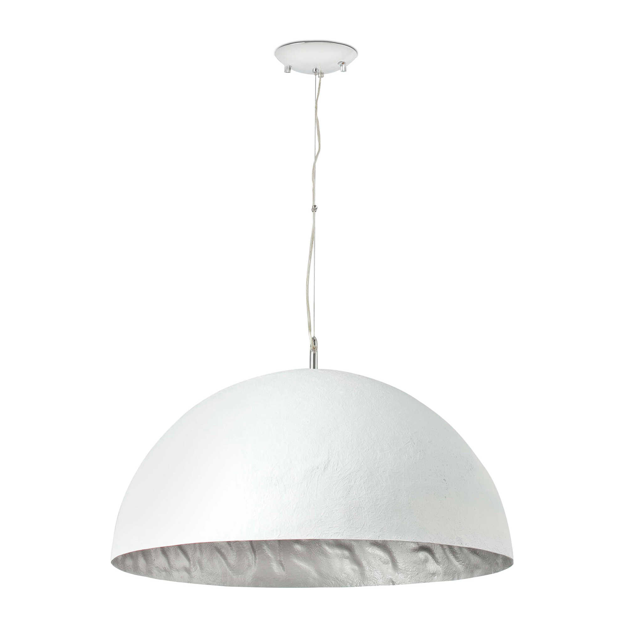 MAGMA Lampe suspension blanche et argent