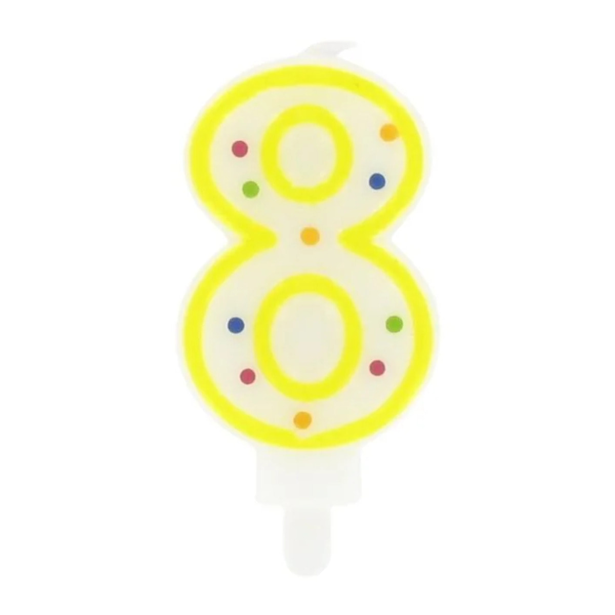 Bougie anniversaire chiffre 8 Fackelmann Rio Party