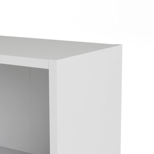 Libreria a tre vani, colore bianco, cm 79 x 107 x 27