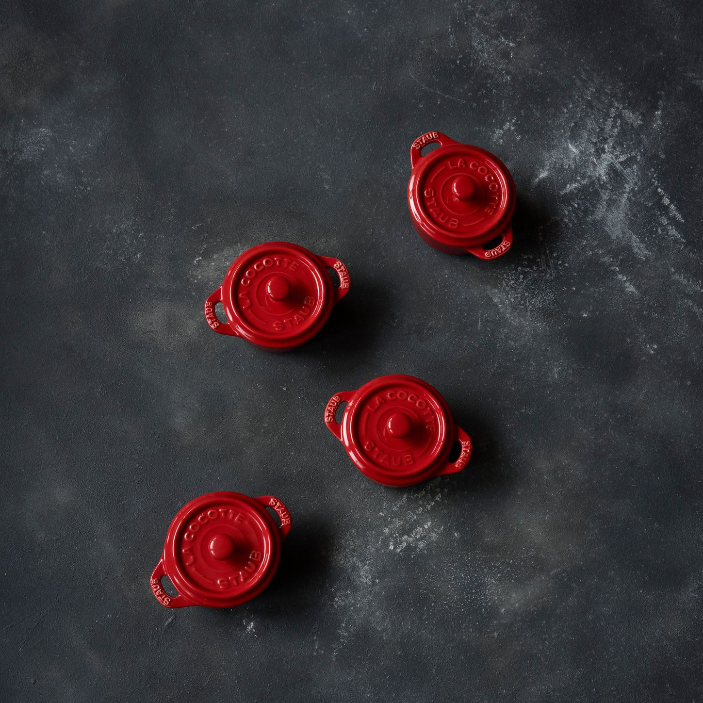Set de Mini Cocotte. 4 pcs (x4 Mini Cocotte 10 cm). Cerise