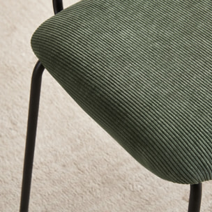 Lot de 2 chaises en velours côtelé - NAYA