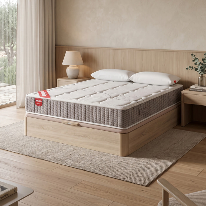 Colchón Muelles Ensacados + Canapé Abatible + Almohada | ENVIO, ENTREGA Y RETIRADA INCLUIDO | Troas
