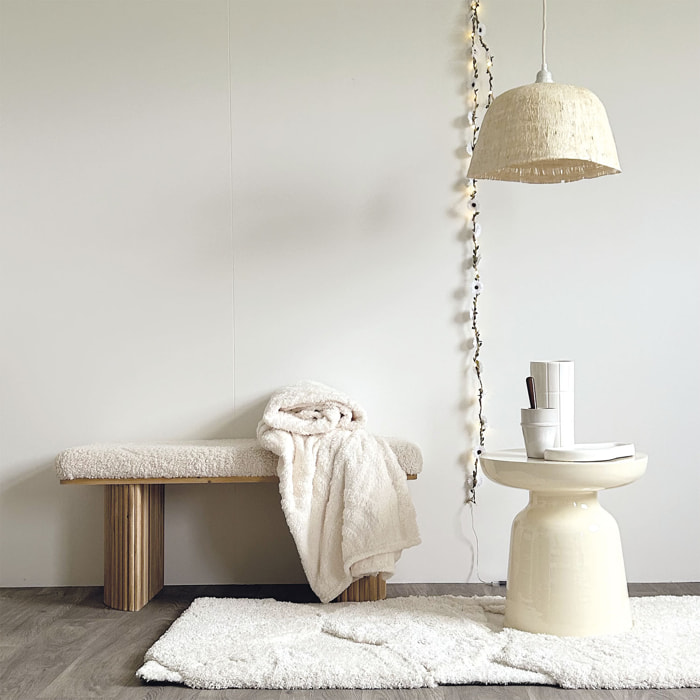 Abat-jour suspension en papier mâché naturel D41 - Naturel