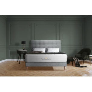 Ensemble 2p - Matelas Ressorts ensachés et mémoire de forme - Maxi Epaisseur : 26cm - Confort : Équilibré - Tissu - Windsor