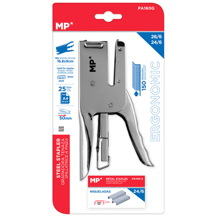 CUCITRICE PINZA INOX 16.8 cm x 9 cm