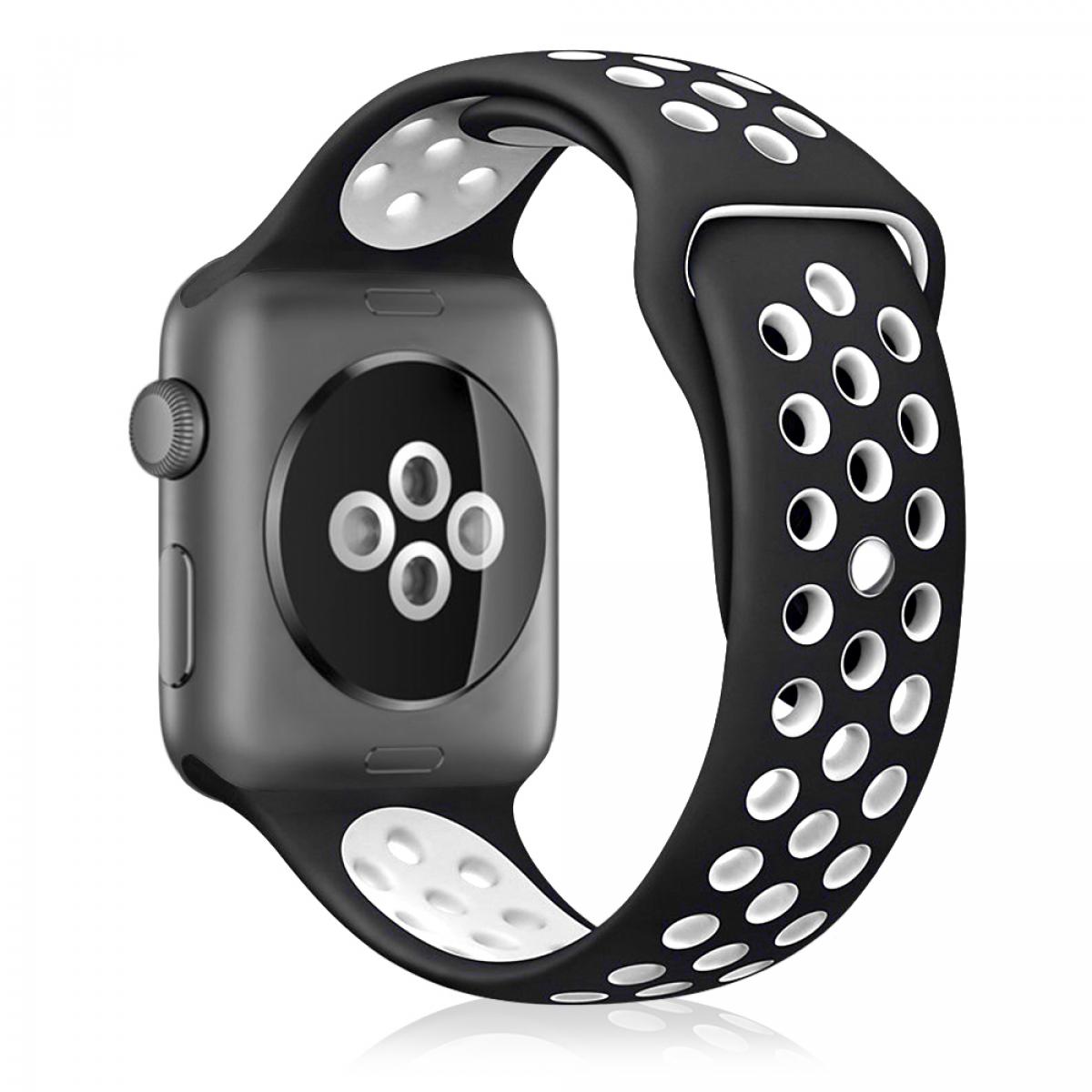 Correa deportiva de silicona Compatible con Apple Watch de: 42/44/45/49mm Talla M/L