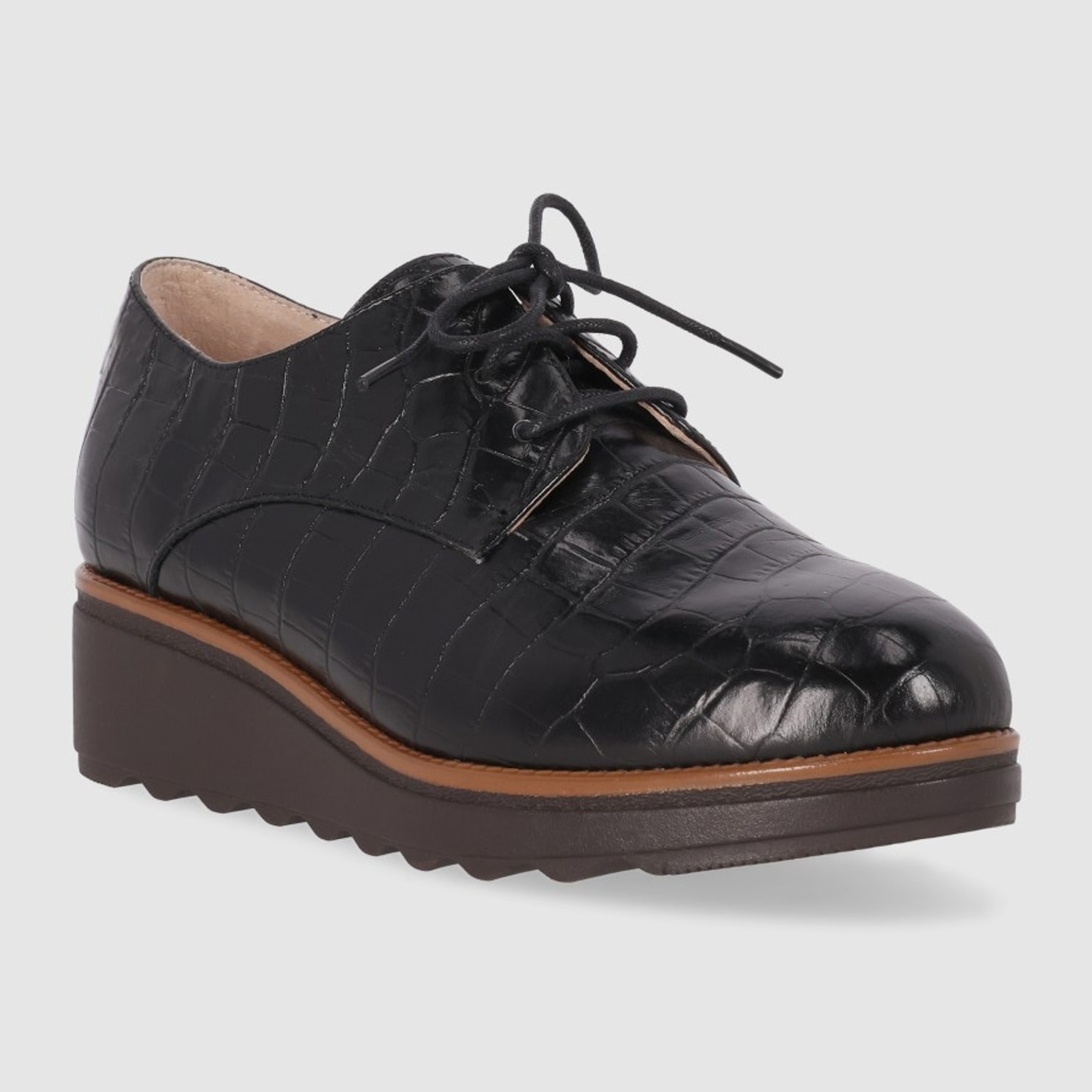 Zapatos de Piel - Negro - Tacón: 5 cm