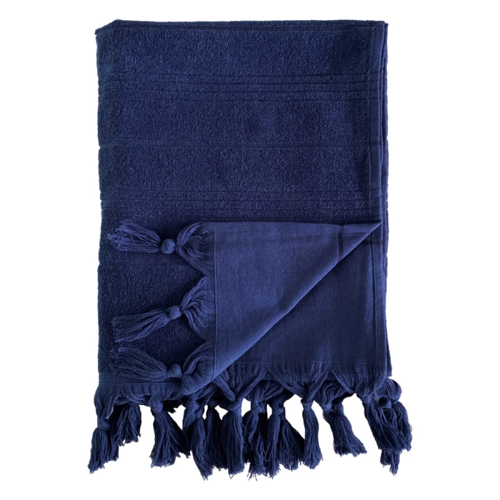 Serviette Hammam éponge Navy 140x180 330g/m²