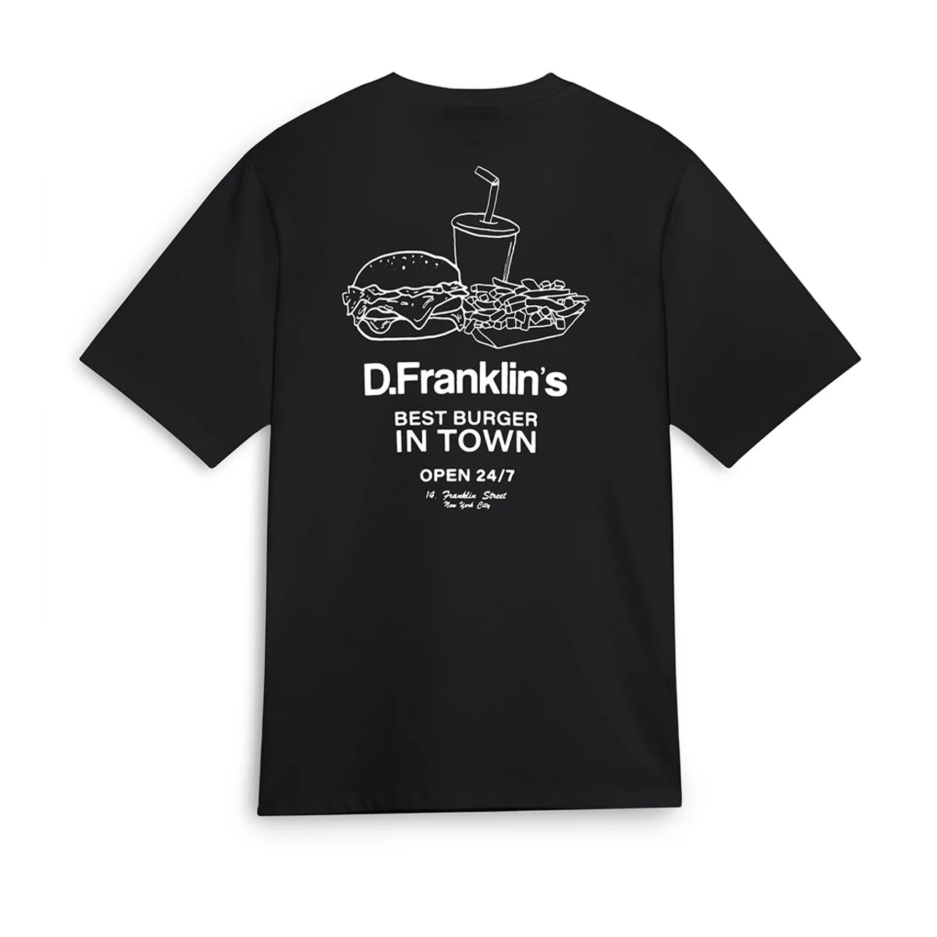 Camiseta Best Burger Negra / Blanca D.Franklin