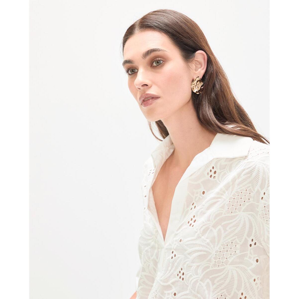 Polo a maniche corte con scollo in cotone