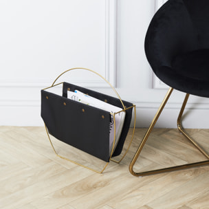 Porte-revues Noir Et Metal Dore