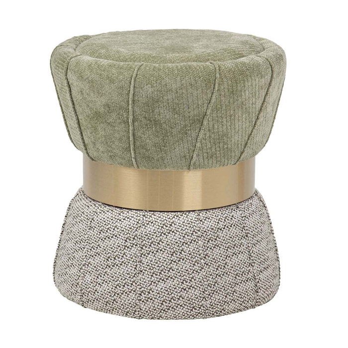 Puff Velvet Gris Verde 40x40x44 Cm