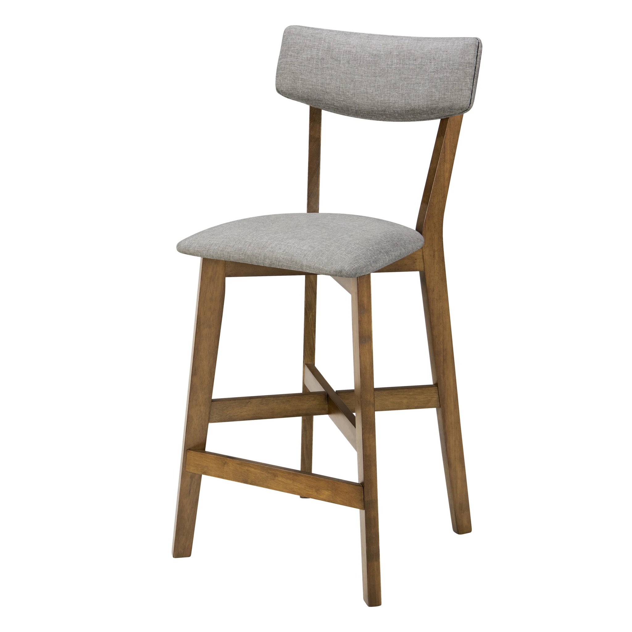 Lot de 2 chaises pour îlot central 68 cm en tissu gris foncé - Elmer