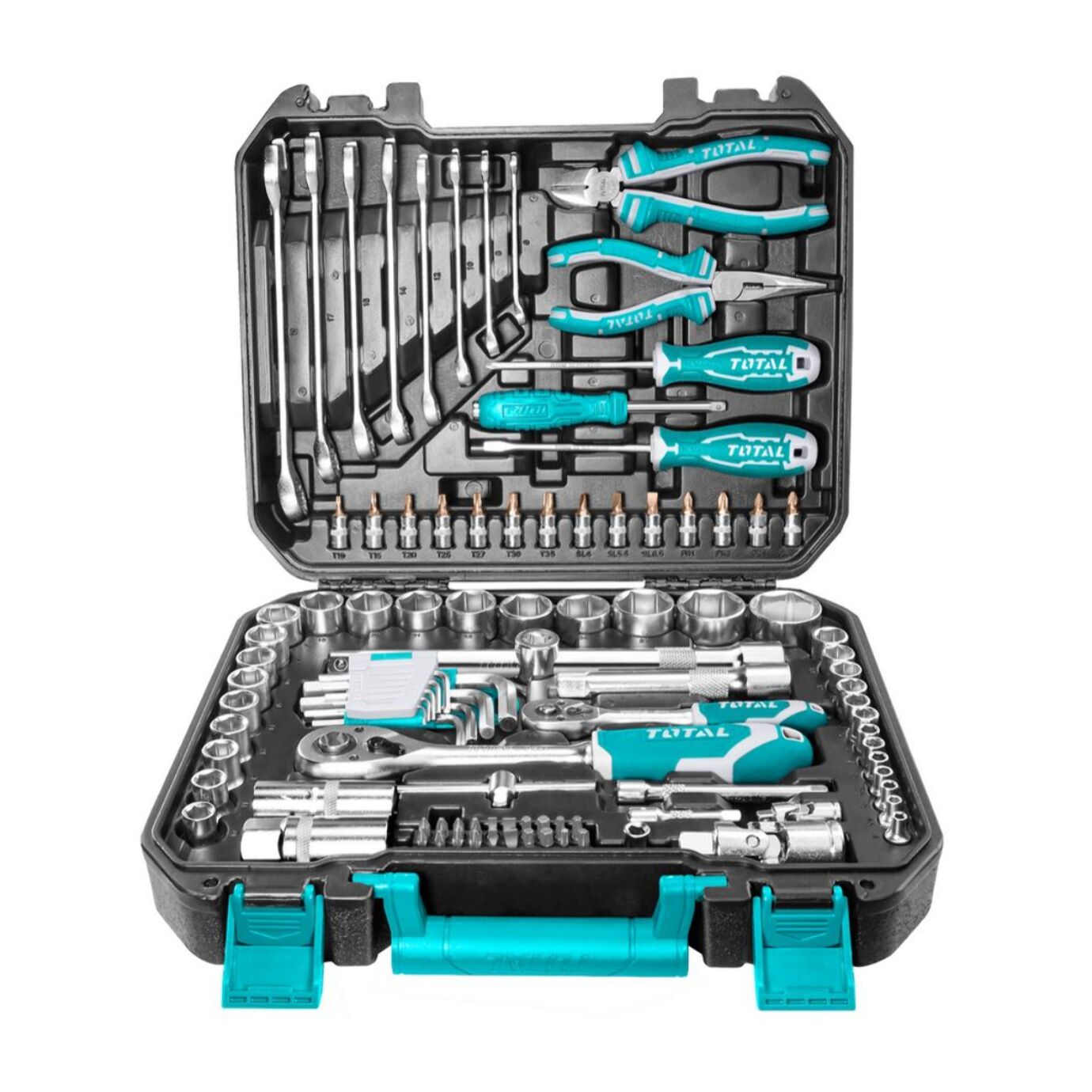 Set da 100 pezzi - Chiavi a bussola, Esagonali e Pinze