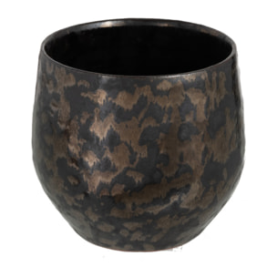 J-Line cache-pot Antique - céramique - noir - small - Ø 13.5 cm