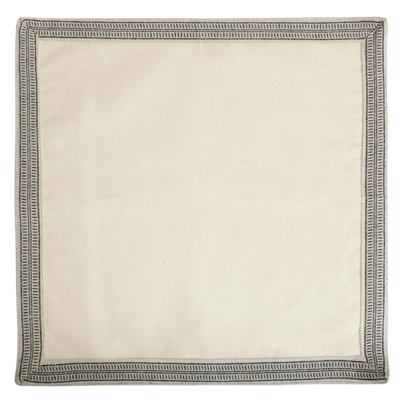 Ensemble nappe et 6 serviettes Inuit coton blanc ivoire 250x150cm